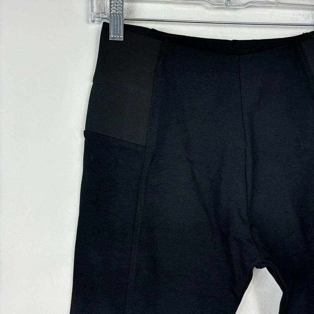 Black Leggings Womens M Classic Comfort Casual Minimal Mid Rise Casual - Picture 2 of 6